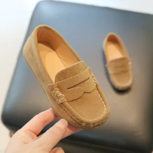 Boys Loafers Toddlers Kids Fashion Leather Shoes Slip-on Children Flats Classic Spring Autumn Flock Suede Fabric Moccasins Soft - Image 4