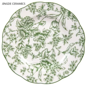 French Green Ceramic Plate High Quality Exquisite Tableware Custom Steak Salad Plate Household Dinner Plates Kitchen Accessories - Image 5