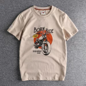 Summer New American Retro Short-sleeved O-neck Eagle Printed T-shirt Men's Fashion Simple 100% Cotton Washed Casual Sport Tops - Image 3