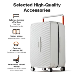 Mixi Large-Capacity Suitcase Trolley Case 26inch Checked in Hardside Rolling Wheels Luggage Wide Handle Travel Suitcases M9276DH - Image 5