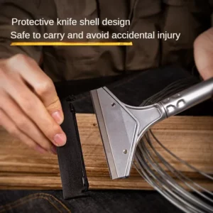Deli New Good Quality Stainless Steel Wallpaper Paint Tiles Flooring Scraper 600 mm Remover With Blade Household Cleaning Tools - Image 6