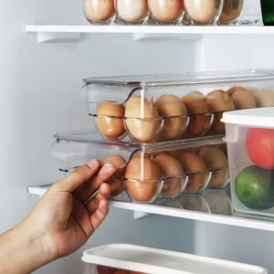 Transparent Egg Storage Box Egg Tray Containers Kitchen Refrigerator Organizer Eggs Dispenser Fresh Preservation 12/14/21 Grids - Image 3