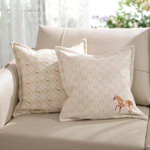 Croker Horse 45x45cm Cashmere Throw Pillow Cushion Cover - Palace Horse Pattern Soft Couch Sofa Pillow Covers For Living Room - Image 3