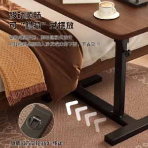 Lifting Laptop Computer Desk for Bed Sofa Side Table with Hidden Wheels Foldable Coffee Tea Tables Living Room Movable Desk - Image 3