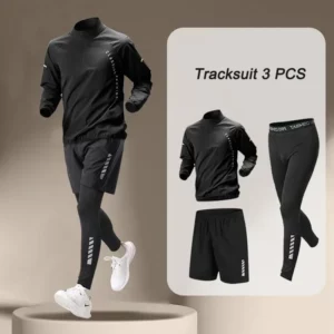 Men Jogging Sets Outdoor Quick Dry Jacket Suit 1-3 Piece Sports Jogging Workout Sportswear Gym Sportswear Ice Silk Tracksuit - Image 2