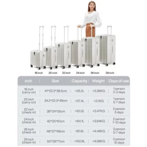 Best Spinner Luggage Suitcase PC Trolley Case Travel Bag Rolling Wheel Carry-On Boarding Men Women Luggage Trip Journey H80002 - Image 6