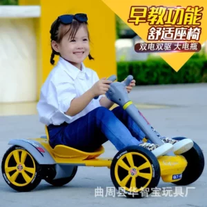 Children's Electric Go-kart Large Battery Charging Double-wheel Drive Can Sit on The Square Four-wheeler Outdoor Lights - Image 4