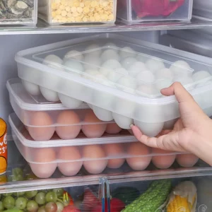 34 Grids Plastic Egg Storage Containers Box Refrigerator Organizer Drawer Egg Fresh-keeping Case Holder Tray Kitchen Accessories - Image 1