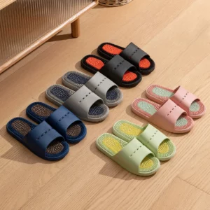 Home Slippers Men Women Massage Slides Summer Beach Sandals Casual Flip Flops Indoor Outdoor Shoes Bedroom Bathroom Flats - Image 2