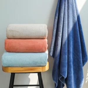 Large bath towel thickened Soft coral fleece adult quick-drying absorbent bath towel beauty Bathroom Hotel Beach Towel - Image 2