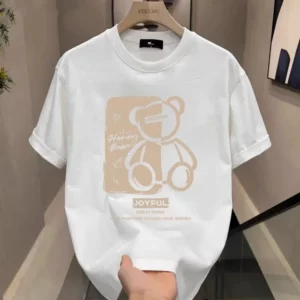 Hot Sale Luxury Brand Summer Handsome Men's Pure Cotton Round Neck Short Sleeve T-shirt for Men Short Sleeve Loose Tops - Image 2