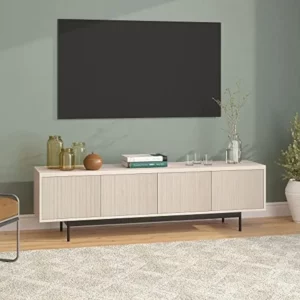 Henn&Hart Whitman TV Stand, 70" Wide, White - Image 5