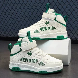 Winter Warm Kids Sneakers Boys Girls Skateboard Shoes Plush High Top Fashion Children Sports Tennis Walking Casual Warm Shoes - Image 1