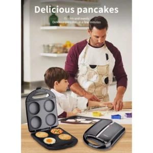 Non-stick Pancake Pan, 4 Pancake Pans, Non-stick Design, Anti-scald Handle Suitable for Omelettes, Pizza, Cheese Bread - Image 3