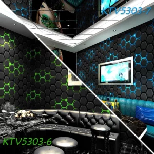 KTV Wallpaper Wallpaper 3D Stereoscopic Technology Internet Cafe Background Live Theme E-sports Hotel Decoration Wall Covering - Image 4