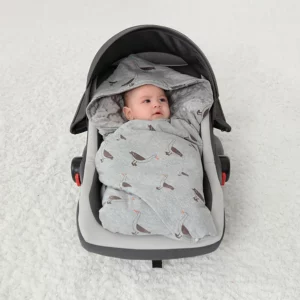 Newborn Baby Blanket 0-3Months Sleeping On Basket Stroller Car Seats Outside Travel Portable Windproof Warm Swaddle Wrap Hooded - Image 4