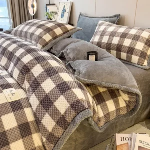 Autumn/Winter Thickened Velvet Coral Velvet Double Flannel Winter Sheet Set for Extra Warmth And Comfort - Image 4