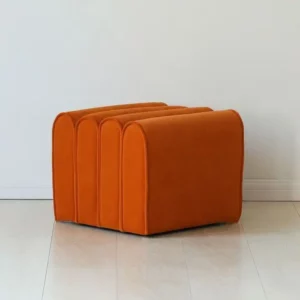 Shoe Change Stool for Living Room Fitting Room Bedroom Fashion Designer Sofa Foot Stool Frame Bed End Stool Flannel + Wood - Image 4