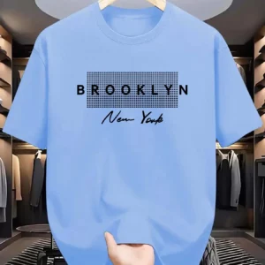 Brooklyn, NY Men's T-Shirt 100% Polyester Style T-Shirt, Crew Neck, Slightly Stretchy Fabric, Summer Casual Short Sleeve Top - Image 6
