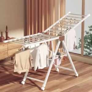 Foldable drying clothing rack floor-to-ceiling bedroom balcony household baby outdoor drying quilt hangers for clothes - Image 2