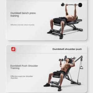 Cross Life Dumbbell Stool Home Fitness Chair Bench Press Sit Up Assist Equipment Men Barbell Bird Folding Multifunctional Stool - Image 4