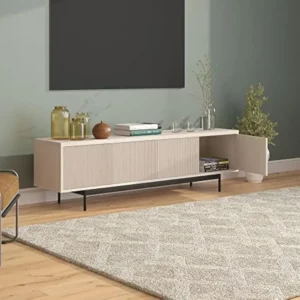 Henn&Hart Whitman TV Stand, 70" Wide, White - Image 4