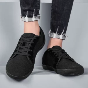 Men's Shoes and Sports Shoes Wide Toe Barefoot Casual Plus Size Wide Last Fashionable Canvas Black Flat Bottomed Board Shoes - Image 4