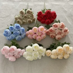 Simulation 10 Core-spun Peony Bouquets for Home Living Room Dining Table Wedding Decoration Fake Artificial Flowers High Quality - Image 6