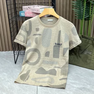Fashion O-Neck All-match Printed Letter T-Shirts Men's Clothing 2025 Summer New Loose short Sleeve Korean Tops Casual Tee Shirt - Image 4