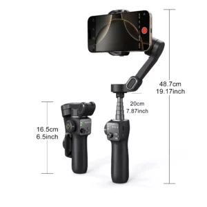 AOCHUAN Handheld Gimbal Stabilizer 3-Axis Smart V8 For Phone with Extension Rod Tripod Face Tracking For iPhone Android TikTok - Image 6