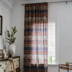 Convenient Window Drape Tassel Trim Window Drapery Wrinkle-resistant Boho Farmhouse Window Curtain Home Decoration - Image 2