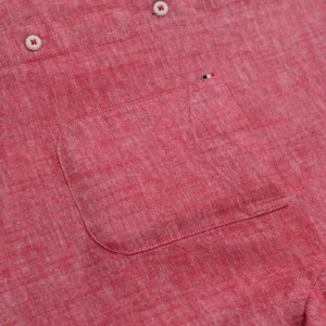 Men‘s Solid Button-Down Collar Dress Shirt - Breathable Cotton-Linen Blend - Long Sleeve, Slim-fit - Spring Summer Casual Chic - Image 3