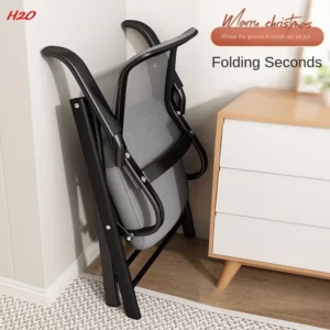 H2O Folding Chairs Conference Room Mesh Fabric Breathable Computer Desk Training Chair With Writing Board Learning Strong - Image 3