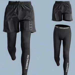 Running Pants Men's Compression Pants Quick Dry Jogger Trousers Gym Workout Leggings Elasticity Sweatpants Fitness Tights - Image 3