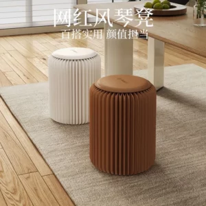 Living Room Folding Stool Paper Honeycomb Structure Chair Round Make up Dressing Stools Home Decor Stacked Portable Stool Simple - Image 1