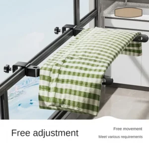 Foldable Rotatable Black Clothes Rack Clothes Hangers Wall Mounted Hanger Drying Rack SpaceSaving Aluminum Clothes Organization - Image 2