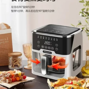 Air fryer, new small multi-functional household large-capacity visual integrated automatic electric oven, for French fries. - Image 3