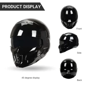 Classic Style Matt Black Scorpion Helmet Detachable Multi-purpose Combination Motorcycle Locomotive Capacete De Moto Masculino - Image 3