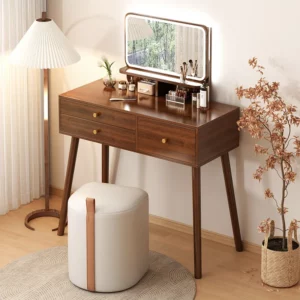 Makeup stool Nordic style simple bench door shoe stool dressing stools leather pier living room sofa stools dressing table stool - Image 2