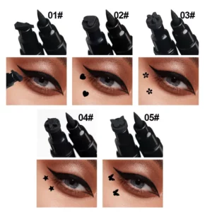 2 IN 1 Butterfly Seal Eyeliner Pen Star Moon Stamp Long-Lasting Waterproof Black Liquid Eye Liner Pencil Eyes Makeup Cosmetic - Image 4