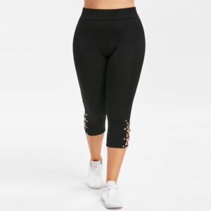 Leggings Women Summer Mid-Calf Pants Leggings Elastic Cropped High Waist Fitness Leggings Sports Leggings pantalones de mujer - Image 3