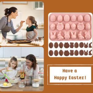 1 Pieces Easter Silicone Chocolate Moulds 18 Cavity Egg,Bunny, Rabbit Head,Basket shapes Mould for DIY Chocolate,Candy,Jelly - Image 4