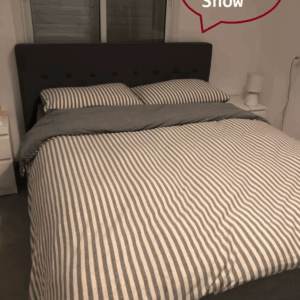 Junwell 100% Cotton Yarn dyed Jersey Duvet Cover Japanese Style Simple Stripe Design Soft Quilt Cover Set - Image 2