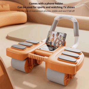 Abdominal Wheel Roller abs Workout Equipment Machine for Gym Automatic Rebound Elbow Support Fitness Sports With Phone Holder - Image 3