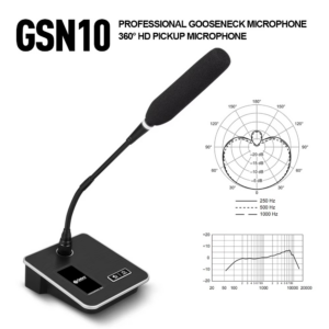 GSN10 Professional Desktop Gooseneck Microphone, Audio Microphone with XLR 5V Power Supply for Live Conference Recording, Gaming - Image 7