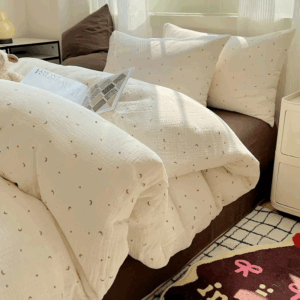 Bed Linen Bed Sheets Set Sweet Dots Duvet Cover Set Quilt Cover Bed Sheet Girls Quilt Sets Queen Size INS Blogger Comforter Sets - Image 6
