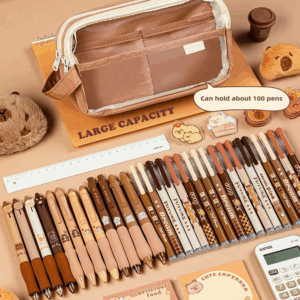 Cute Capybara Pencil Case School Supplies Clear Aesthetic Pencil Pouch with Cute Capybara Pins and Plush Stickers and Memo Pad - Image 4