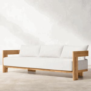Furniture Backyard Outdoor Teak Garden Sofa Set with Cushions - Image 4