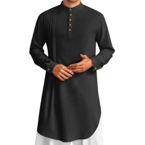 Kurtas for Men Muslim Shirt Stand Collar Long Sleeve Islamic Arab Kaftan punjabi muslim man Casual Long Shirts Men Clothing XXXL - Image 6