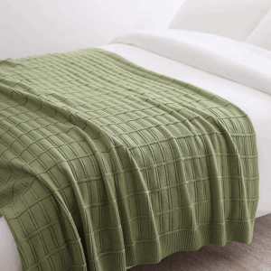 Warm Home Brown Knitted Blanket Cotton Bedspread Cobertor Vintage Simple Green Throw Sofa Bedding Home Decorations 130x180 - Image 4